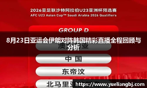 8月23日亚运会伊朗对阵韩国精彩直播全程回顾与分析